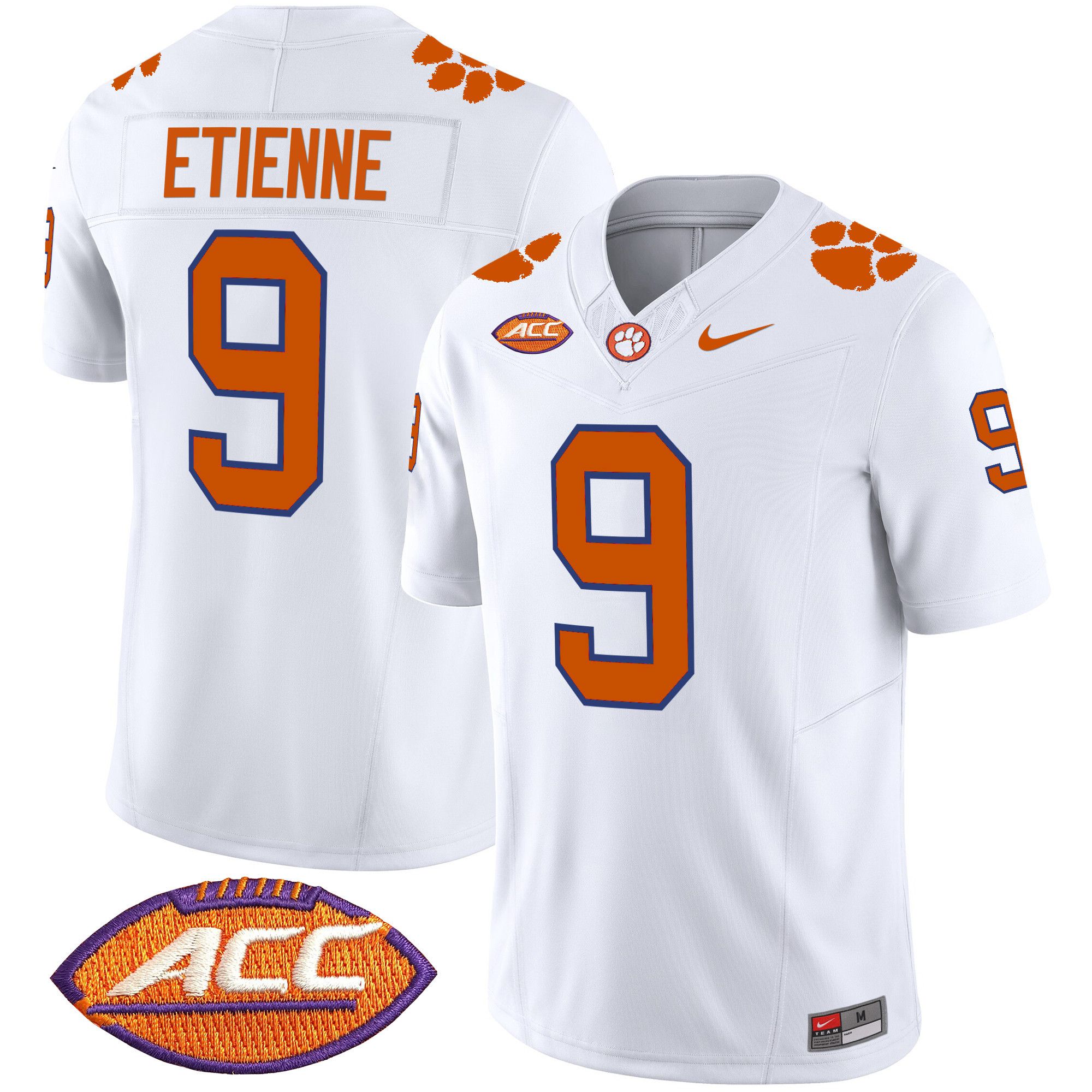 Men Clemson Tigers #9 Etienne White 2024 Nike Vapor Limited NCAA Jersey